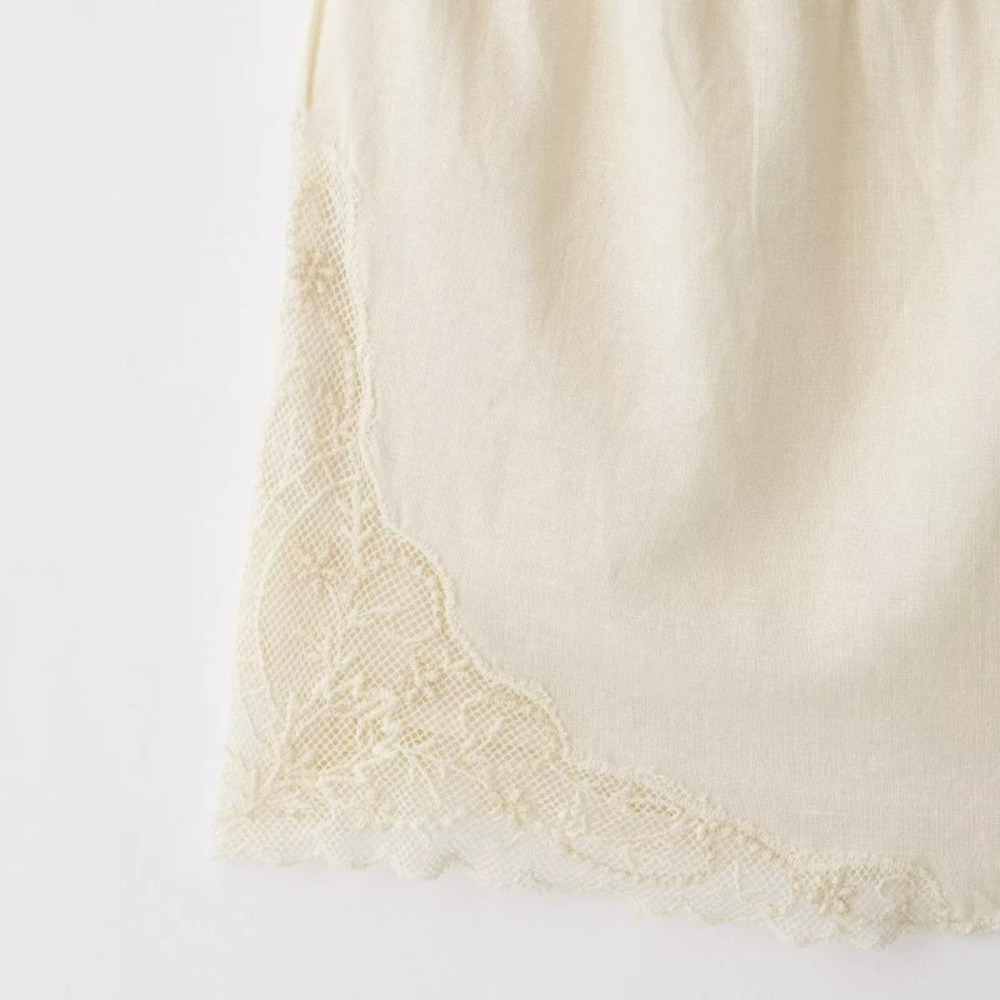 ZARA Elegant Design Embroidered Strapless Dress